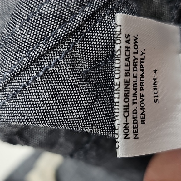 Eileen Fisher Blue Chambray Cargo Crop Pants Size Med - Picture 9 of 12